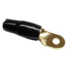 Xscorpion RT0B 5/16" 1/0 Gauge Gold Plated Black Ring Terminals
