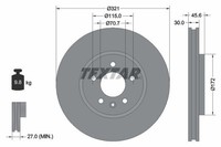 2X Textar Bremsscheibe 92256803 FüR Opel Vauxhall