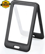3 Pack Vertical ID Badge Holder Double-Sided Hard Plastic Card Holder Office