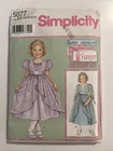 Uncut Simplicity 5077 Sewing Pattern VTG Daisy Kingdom Girls Party Dress 7-14