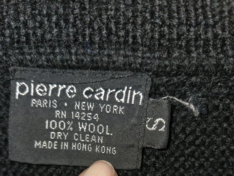 Cárdigan Suéter Pierre Cardin Mezcla de Lana Abotonada Cuello en V Diseñador Para Mujer S? Foto 3 de 3