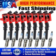 8 Ignition Coil &Spark Plug For Ford F150 F250 F550 E350 Lincoln 4.6L 5.4L Dg508