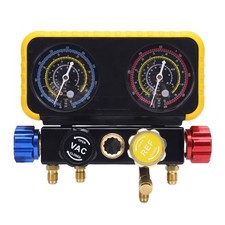 4-Wege Monteurhilfe Klimaanlage Fit f&uuml;r R134A R410A R404A R22 Manometer