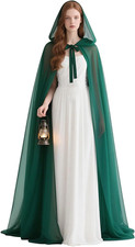 Chiffon Hooded Cloak Sheer Fairy Tulle Cape
