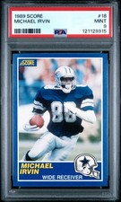 1989 SCORE #18 MICHAEL IRVIN ROOKIE RC PSA 9