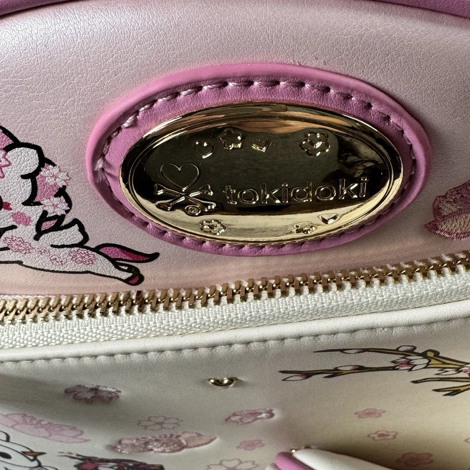 Tokidoki Unicorno Flor de Cerezo Mini Mochila con Bolsa Transparente Llavero Nueva Foto 2 de 4