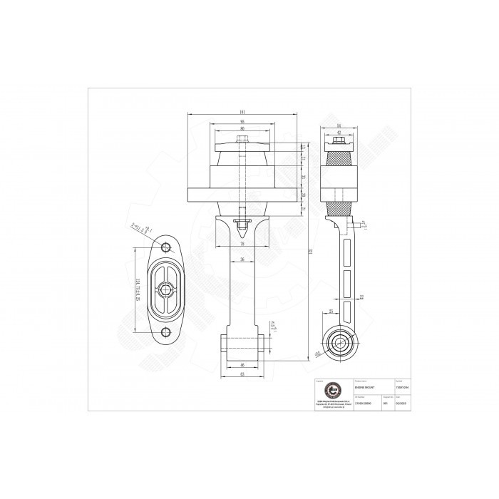 Support moteur arrière anti-vibration pour Tucson ix35 ajustement précis