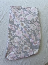 Pottery Barn Kids  Nellie   Fitted Crib Sheet Pink Gray Floral ORGANIC Cotton
