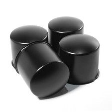 4Pcs 5.15" Push Through Wheel Center Caps 5.15" Hub 4.89"H Matte Black