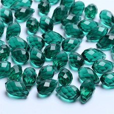 50pcs Crystal Teardrop Beads Chandelier Pendants Waterdrop Shape Faceted Beads