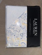 Ralph Lauren Marisa KING Duvet Cover Set Shams Blue Yellow Paisley Cotton