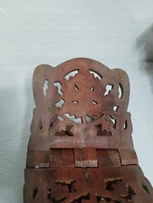 Vintage Indian wood book holder decoration