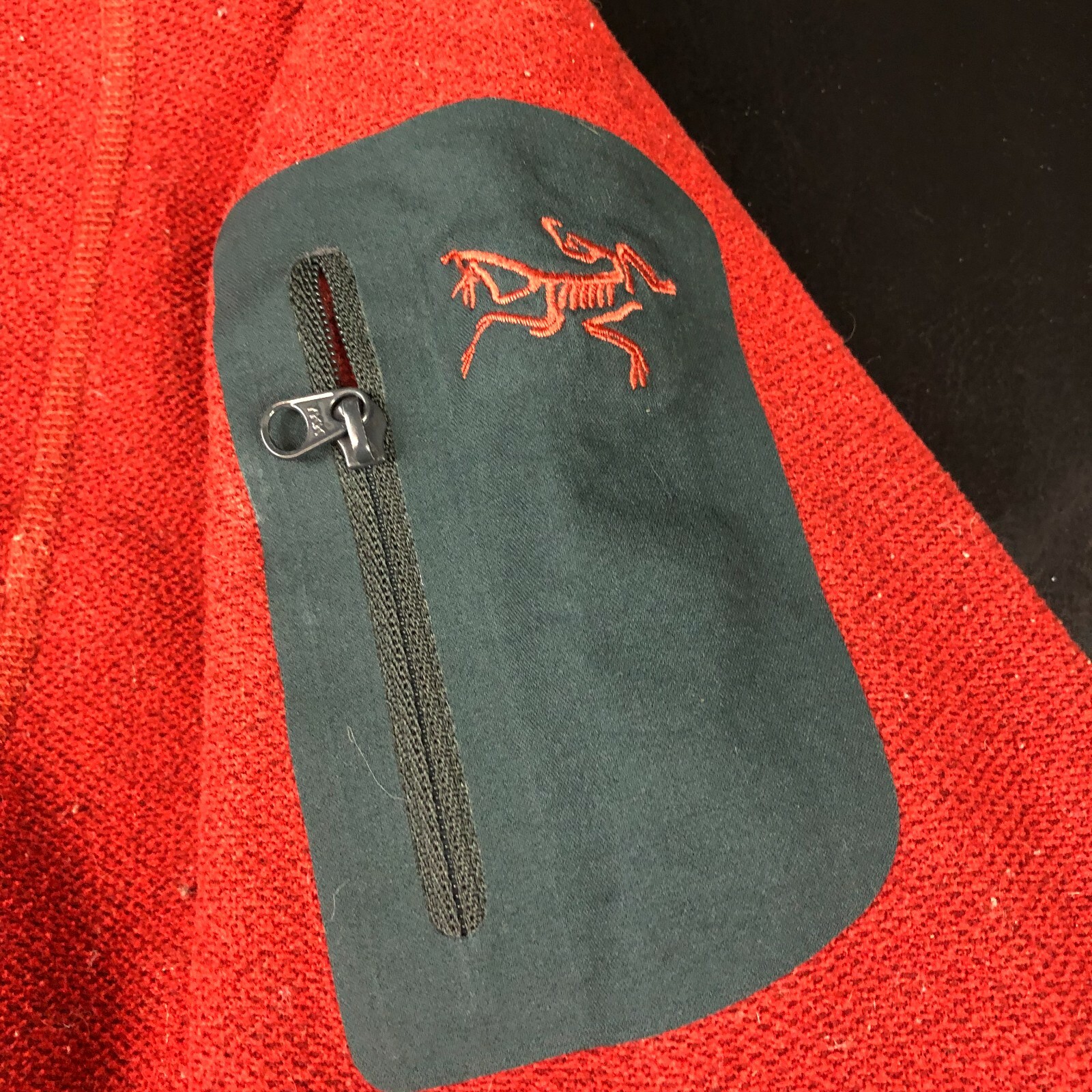 ARC'TERYX Giacca pullover in pile Arcteryx da donna 1 2 cerniera taglia large usata arancione