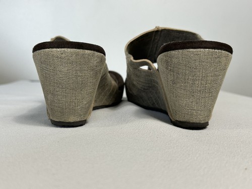 Donald J Pliner Glorie Wedge Sandals in Pewter - Sz 10 - Picture 4 of 9
