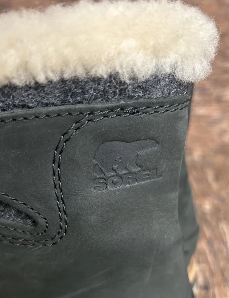 Botas de neve Sorel Sneakchic alpinas inverno tornozelo silenciado preto/cinza camurça feminina 8 - Imagem 4 de 4