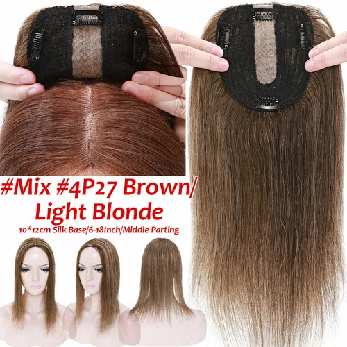 100% Echthaar Topper Toupet Extensions Clip In Remy Human Hair Toupee Haarteil l - Bild 30 von 84