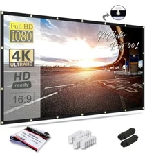 Mdbebbron 120 inch Projection Screen 16:9 Foldable Anti-Crease Portable...