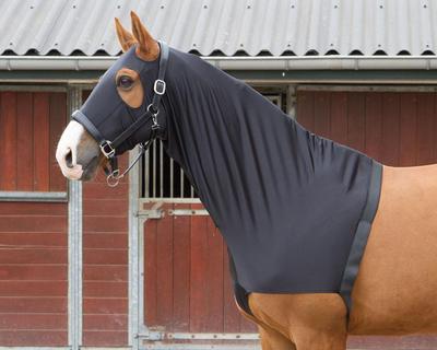 Sleezy Lycra Schulterschutz Mähnenschutz Fliegenschutz S-XL Ekzemerdecke