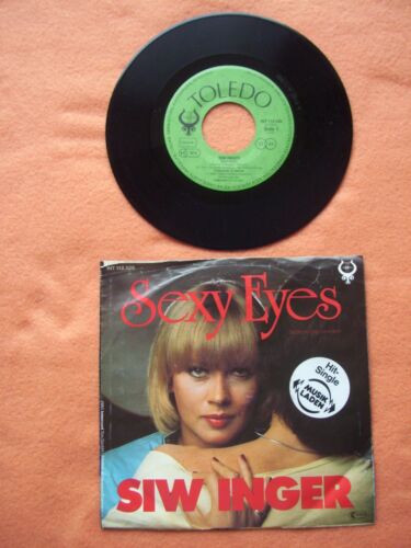 Siw Inger "Sexy Eyes" Vinyl Single Coverversion mit Musikladen Aufkleber selten! - Bild 1 von 8