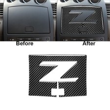 Carbon Fiber Interior Gps Navigation Panel Cover Trim For Nissan 350z 2003-2009