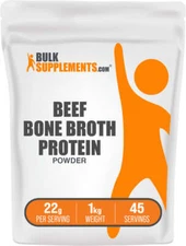 BulkSupplements Beef Bone Broth Protein Powder - 22g per Serving