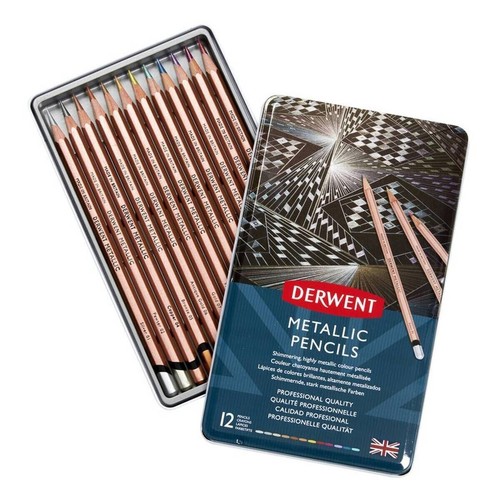 Derwent Professional Metallic Coloured Pencils Set of 12