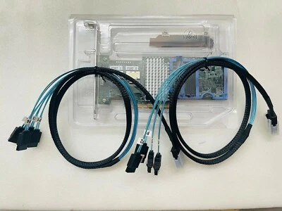 IBM 9207-8i 6Gbs LSI FW:P20 IT Mode For ZFS FreeNAS unRAID +2* 8087 SATA Cable - Bild 1 von 4