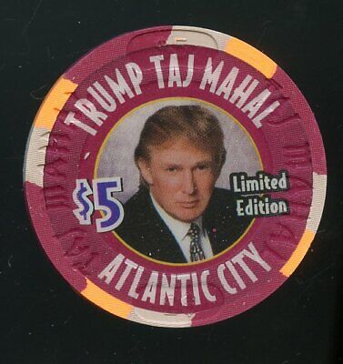 $25 TRUMP Taj Mahal 10th Anniversary Donald J Trump Atlantic City Casino Chip 
