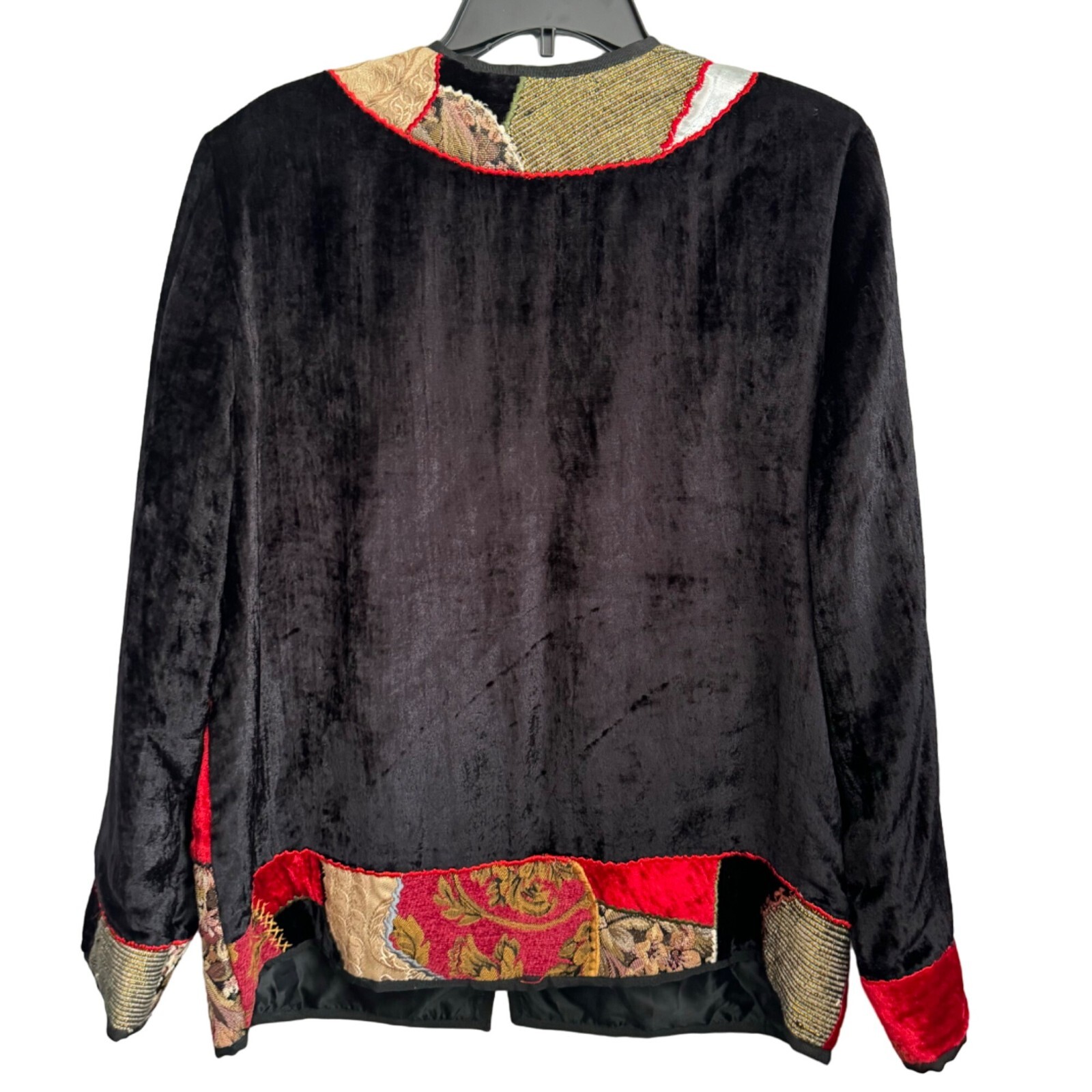 Vintage Allure Patchwork Blazer Jacket Size M Bla… - image 8