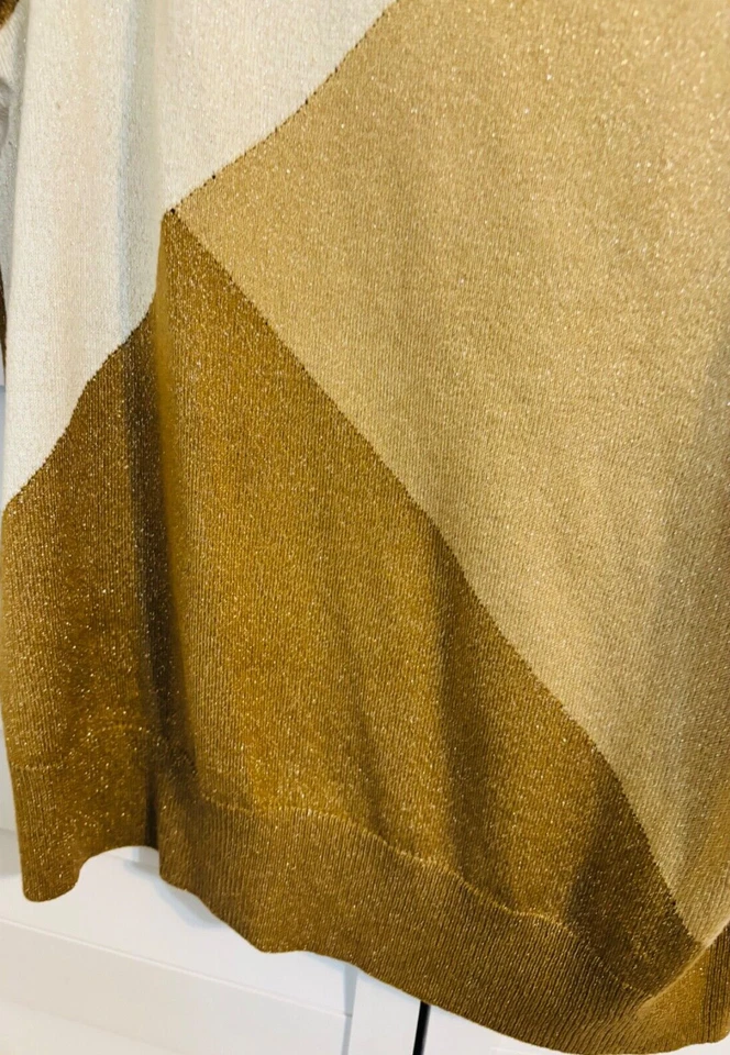 Blusa de punto marrón dorado Jaclyn Smith - talla XL Foto 4 de 4