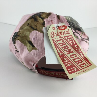 Farm Girl Cap Mossy Oak Pink Pattern Hat - When I display picture 1