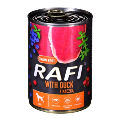 5902921304937 Dolina Noteci RAFI Ente, Blaubeere, Cranberry - Nasses Hundefutter