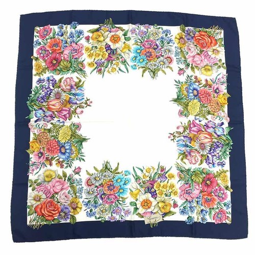 GUCCI Silk Flower Scarf Vintage Aq7587 eBay
