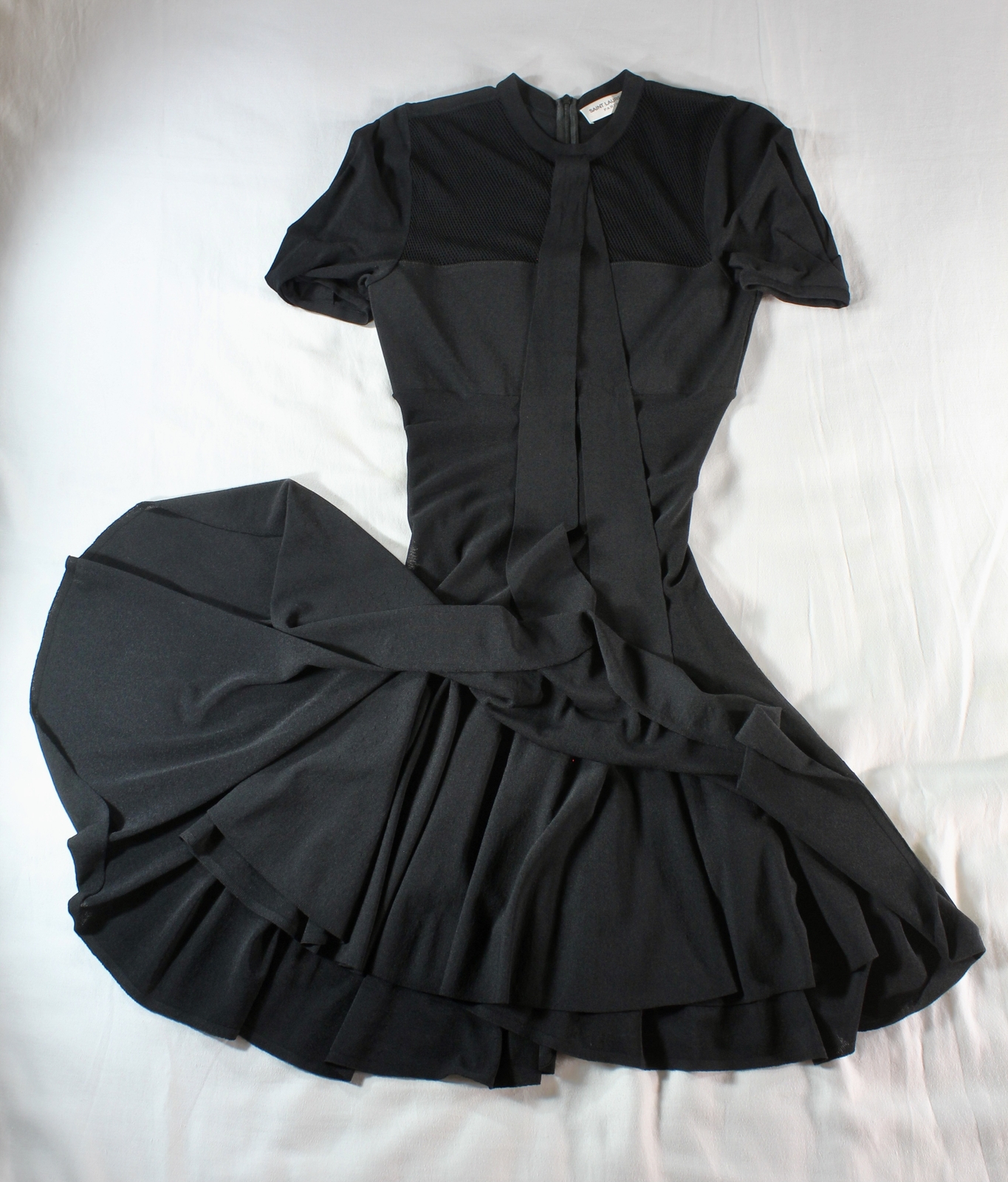 Saint Laurent ABITO GONNA A DONDOLO NERO ""TOP IN MAGLIA"" $2 375 NERO (PUNTEGGIO!!!) F36