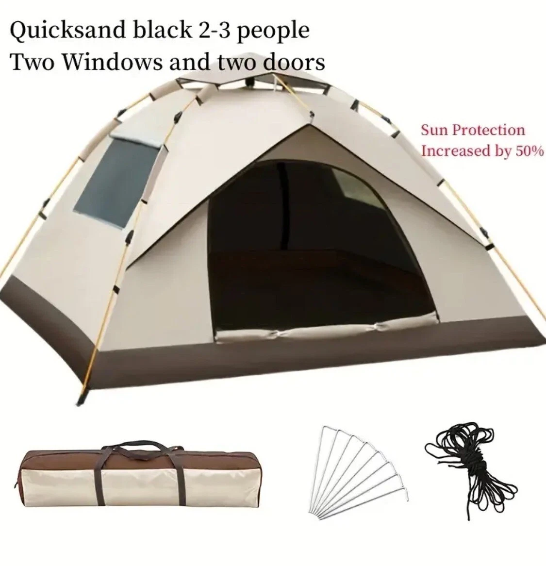 Outdoor Camping Pop Up Tent Fully Automatic Quick Opening Tent, Waterproof...