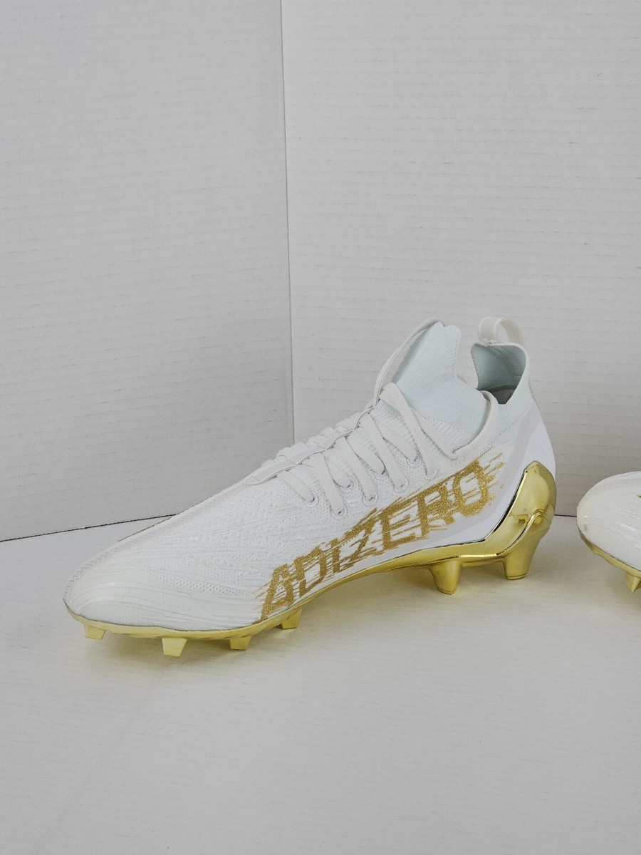 Adidas Adizero Primeknit White / Gold Football Cleats GX5100 Men's