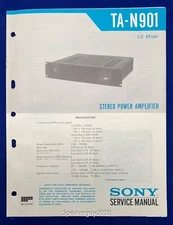 Original Sony Power Amplifier Service Manual / TA-N901