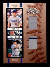 WOOD / WALKER 2005 LEATHER & LUMBER RIVALS DUAL GAME USED JERSEY #035/250 BF1353