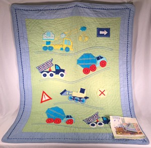 boy zone construction quilt