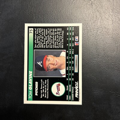 B98a Tom Glavine #75 Atlanta Braves 1992 Pinnacle