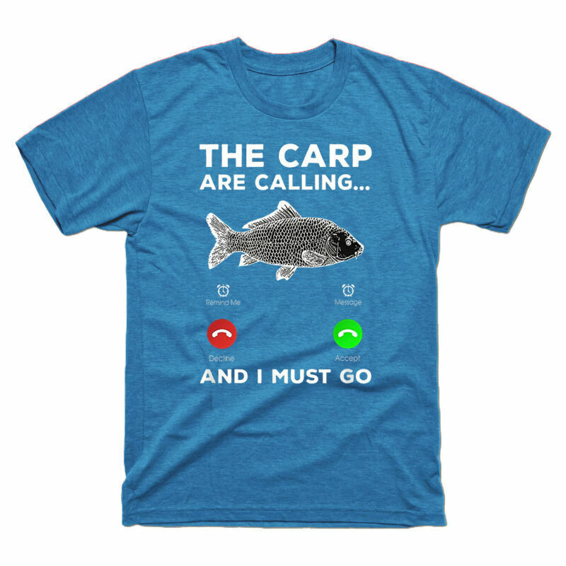 Fishing The Carp Are Calling and I Must Go Funny Vintage Men's Tee Retro T-Shirt