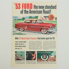 Original Oe Not Folded 1953 53 Ford Sales Brochure Mainline Customline Crestline Original Oe Not Folded 1953 53 Ford Sales Brochure Mainline Customline Crestline