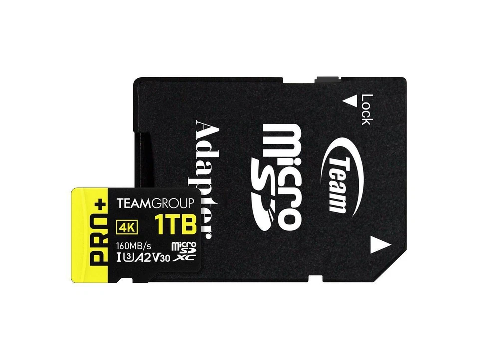 Team 1TB Pro+ microSDHC UHS-I/U3 Class 10 Memory Card with Adapter, compatible w - Image 3 of 4