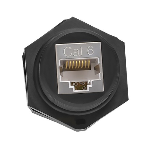 Mamparo de montaje de panel industrial blindado resistente al agua CAT6 RJ45 conector 110 - Imagen 5 de 6
