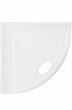 Questech Decor Corner Shower Footrest, Shower Shaving Shelf 5” Bright White