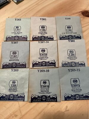 GS FLEXO Y200-399 Series Acrylic Watch Crystal Replacement CHOOSE SIZE VTG NOS