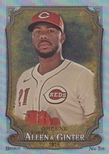 HUNTER GREENE TOPPS ALLEN GINTER SILVER PORTRAIT HOT BOX FOIL REDS SP #303 2024