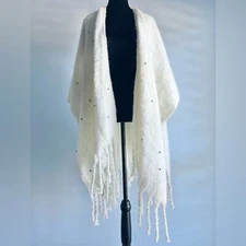 I.N.C. International Concepts Women's Embellished Wrap Sweater - Ivory