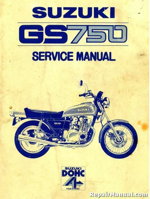 Suzuki GS 750 Motorcycle Service Manual 1977 1978 Repair