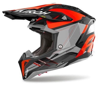 Off-Road Helmet Airoh AVIATOR 3 SABER Orange Gloss